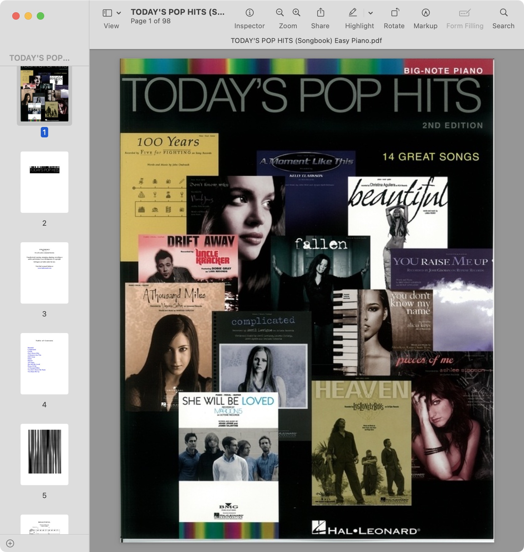 TODAY'S POP HITS (Songbook) Easy Piano.jpg